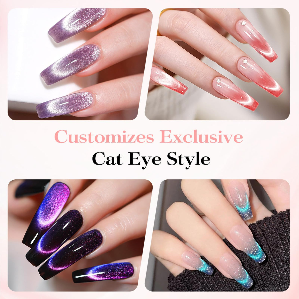 Bluedeal French tip cat eye magnetic tool angled presentation
