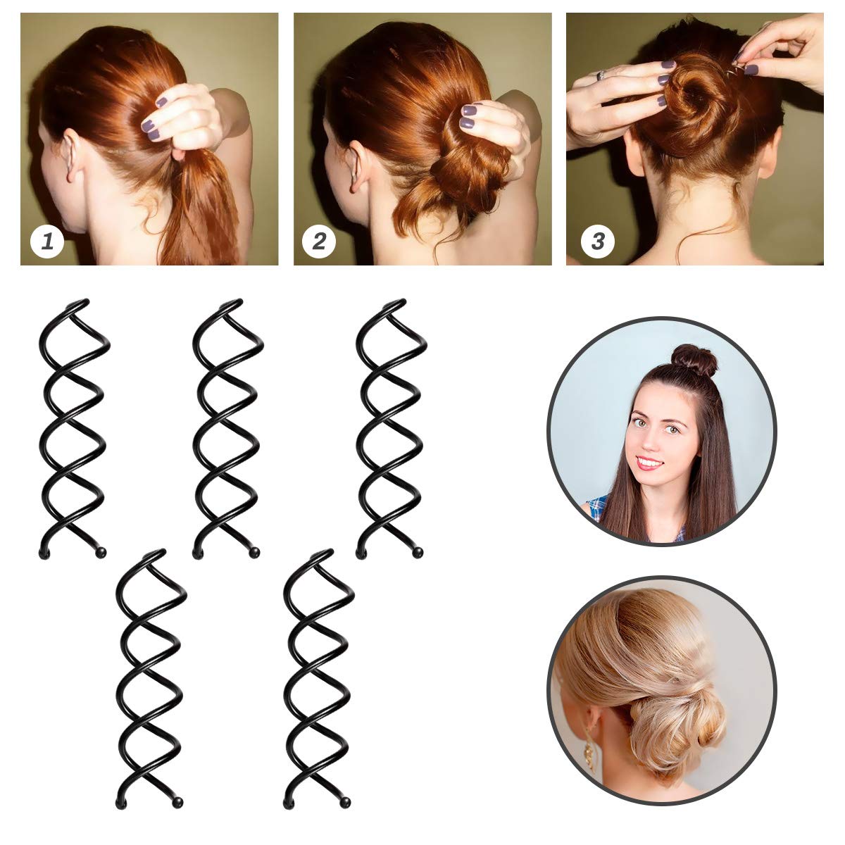 CestMall hair modelling accessories including volume sponge pads and styling pins
