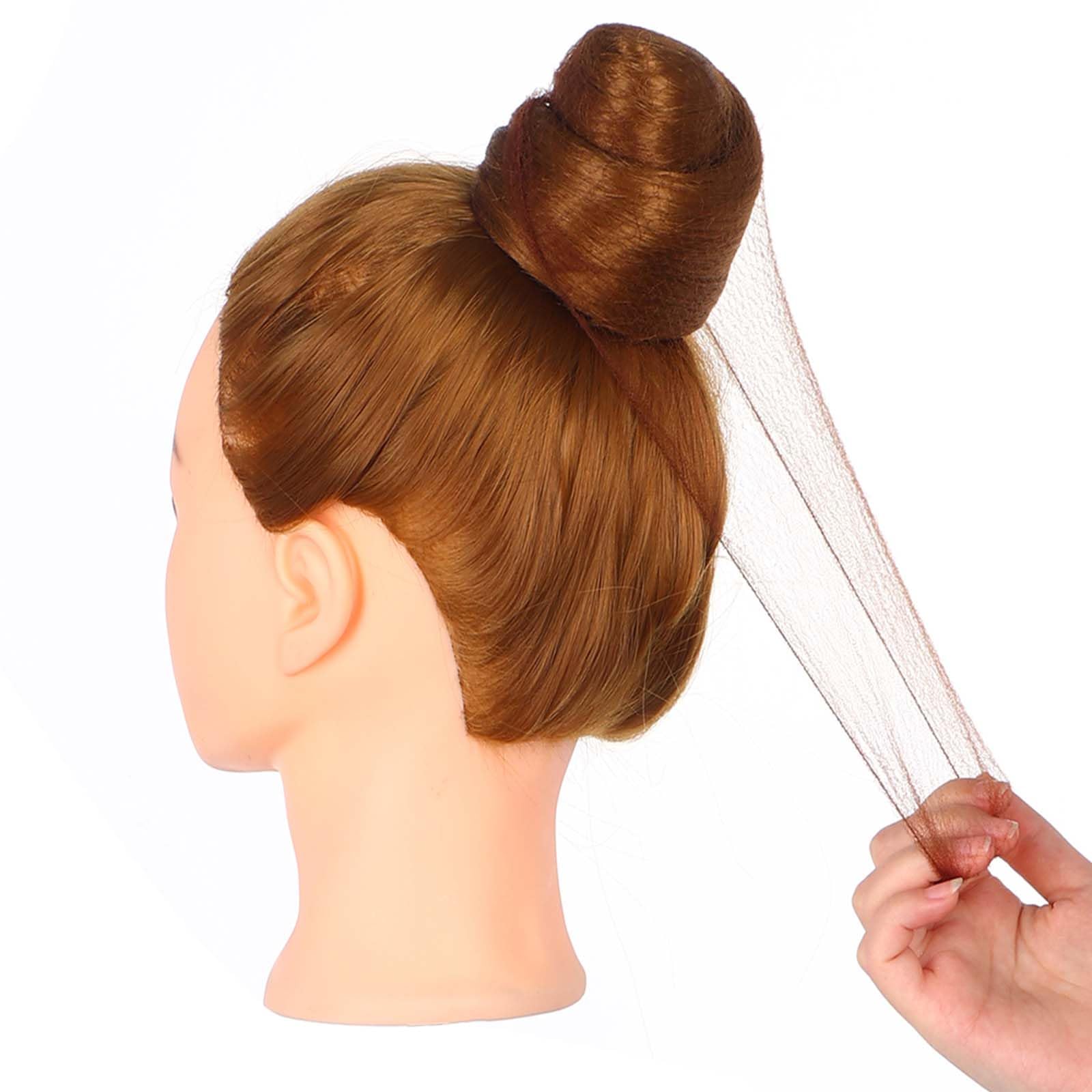 Dimeho stretchable mesh hairnets for professional updo styling