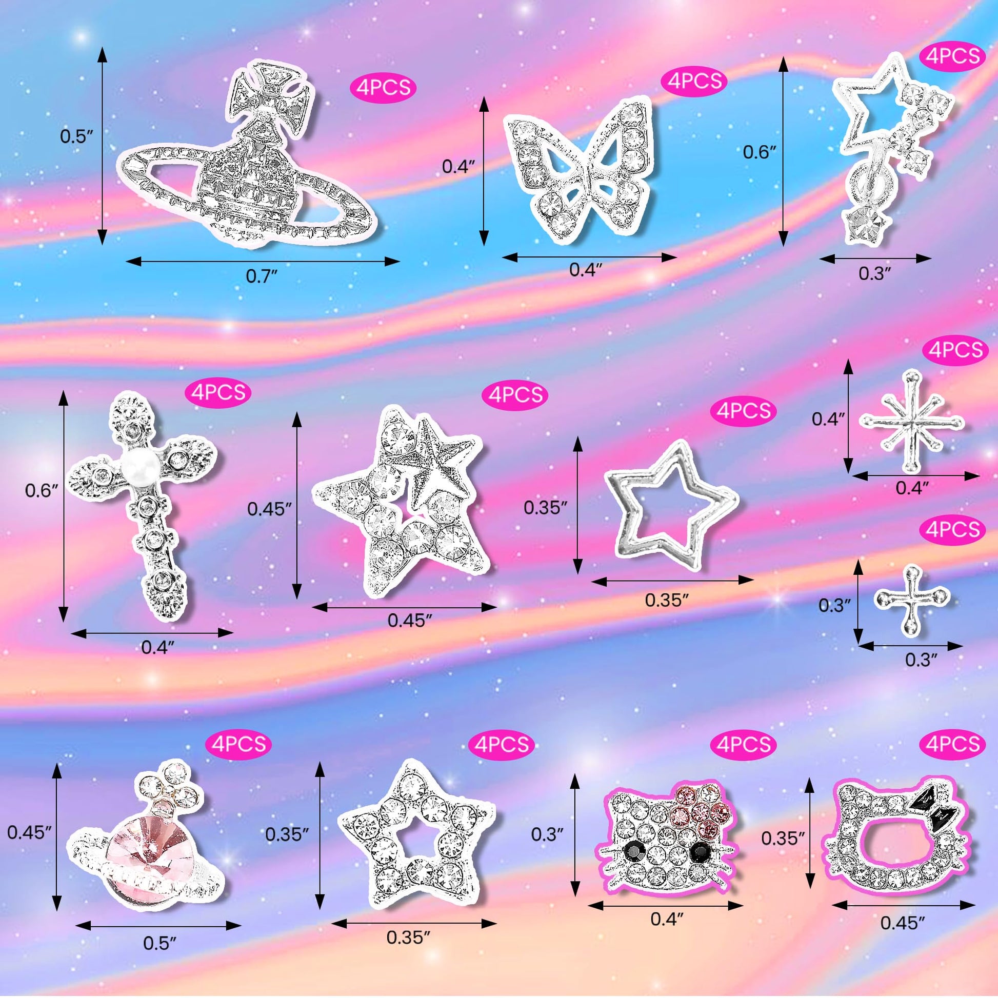 Namifin Y2K nail jewels for acrylic nail art
