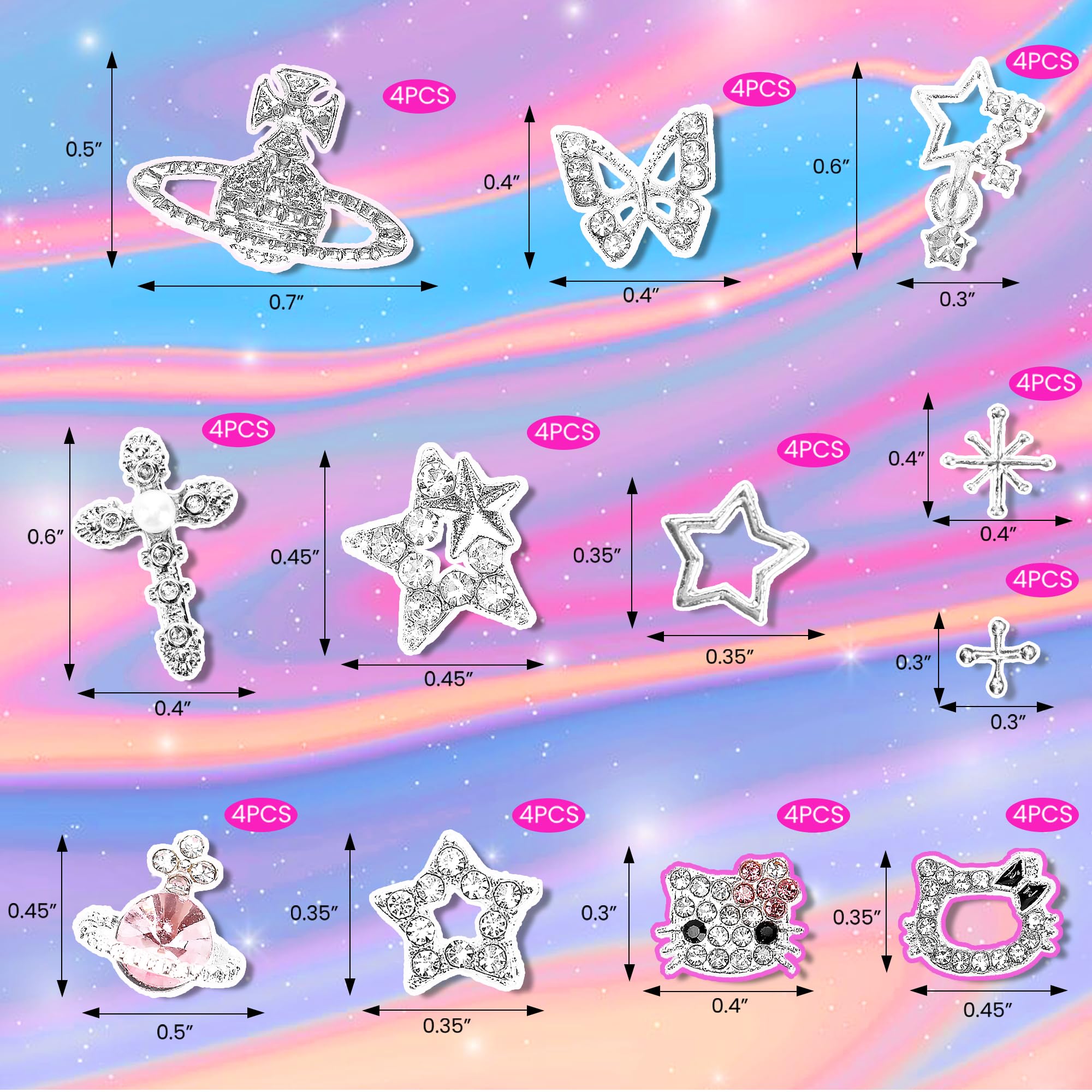 Namifin Y2K nail jewels for acrylic nail art