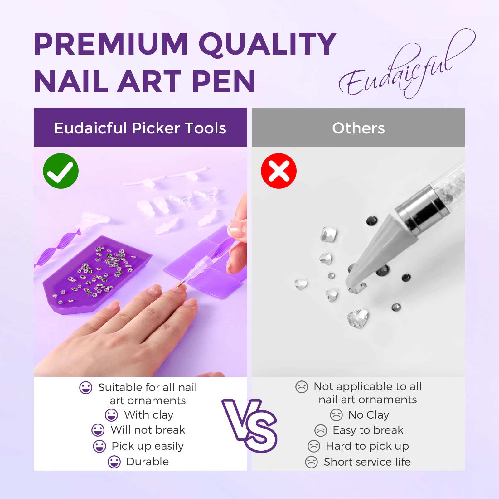 Replacement plastic tips for Eudaicful rhinestone picker tool