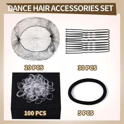 Ygdz dance hair kit with U-shaped bobby pins and hairnets