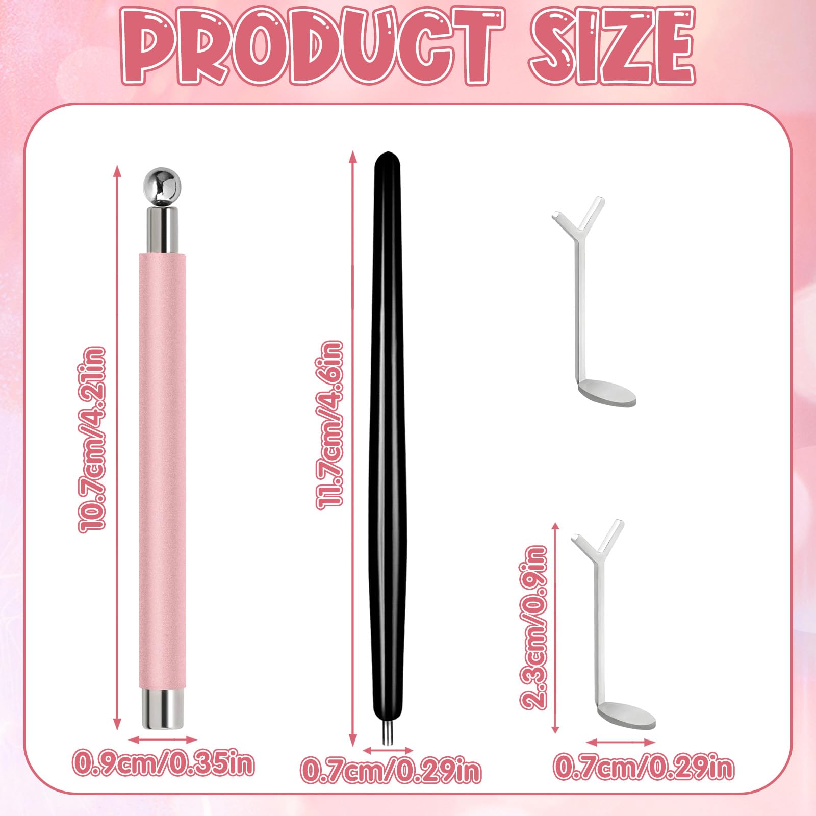 Bluedeal 3-in-1 nail art magnet pen for French and heart designs