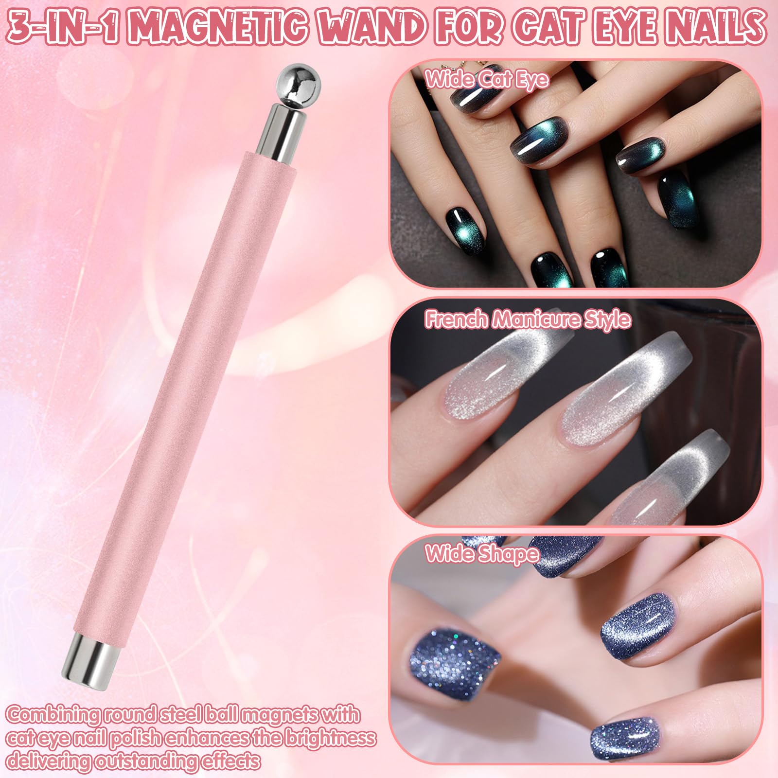 Close up of heart shaper tool for cat eye gel polish
