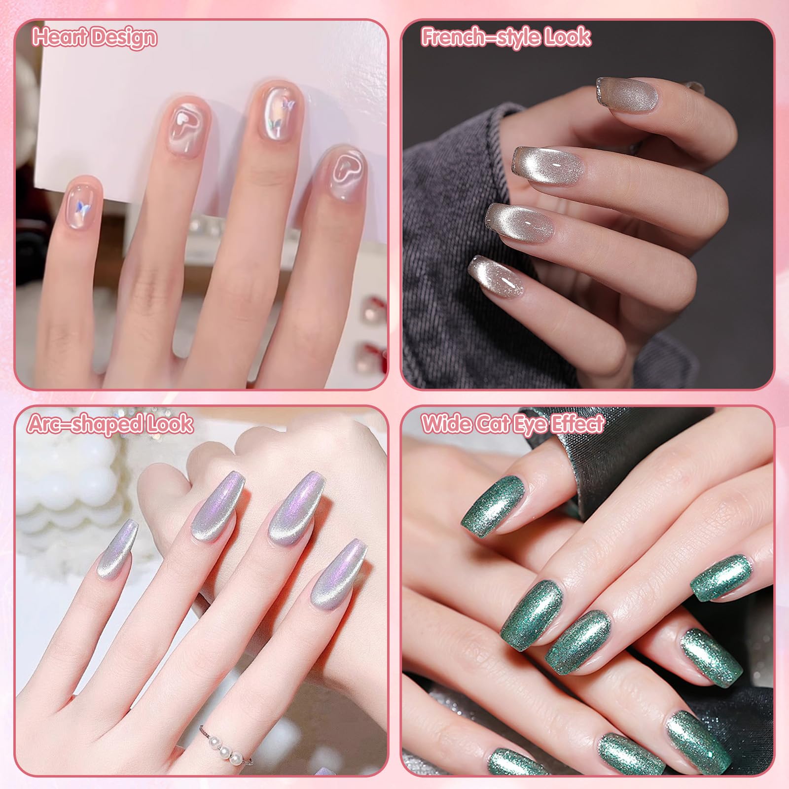 Demonstration of cat eye magnetic tool on gel polish