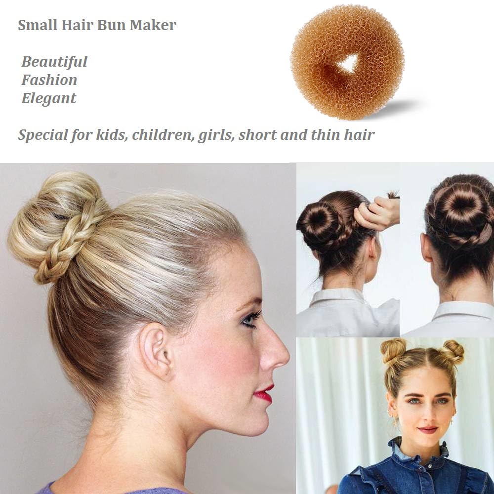 6 piece hair donut shaper set for thin hair