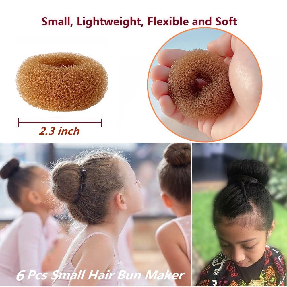 Light brown mini chignon bun maker for kids