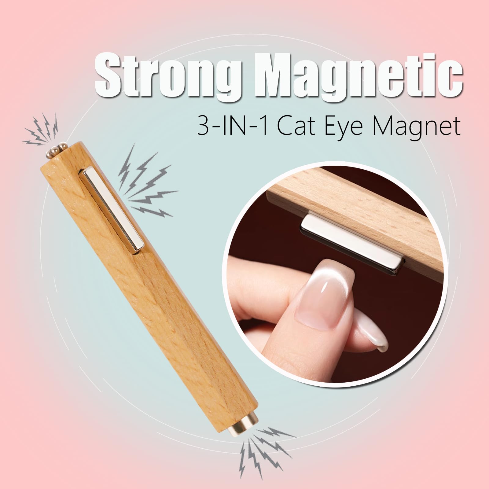 Dr.Nail Y-shaped magnetic wand showing double heads