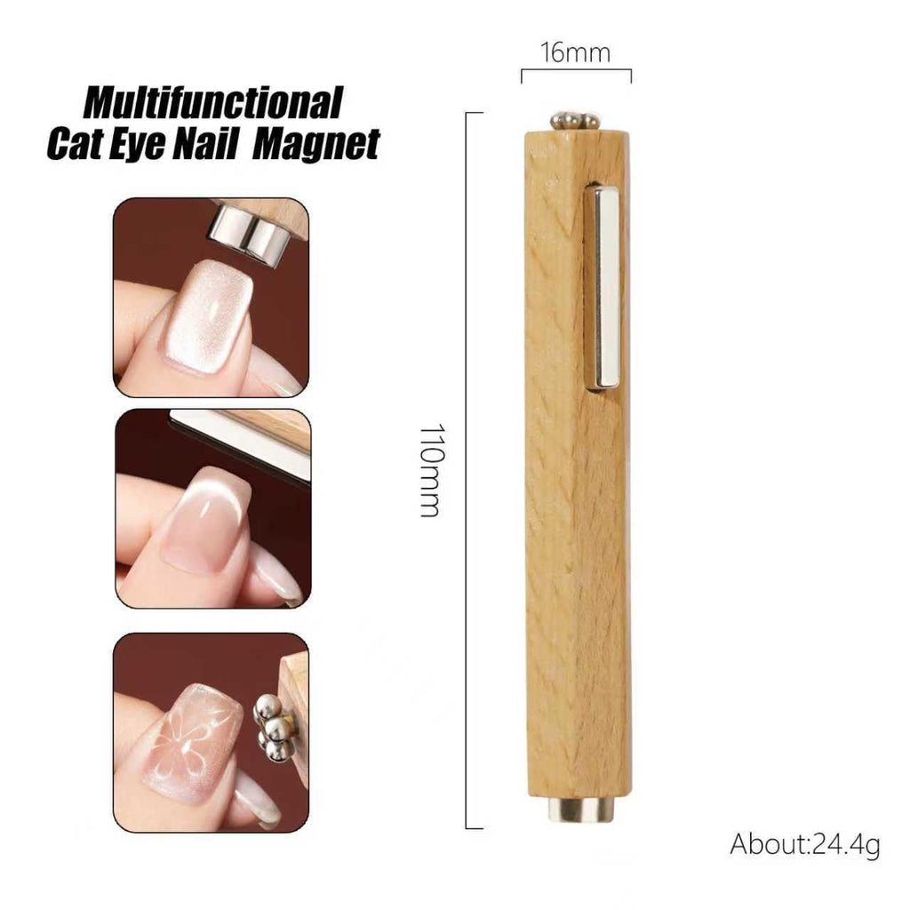 Complete view of the multifunctional nail art magnet kit packaging and components