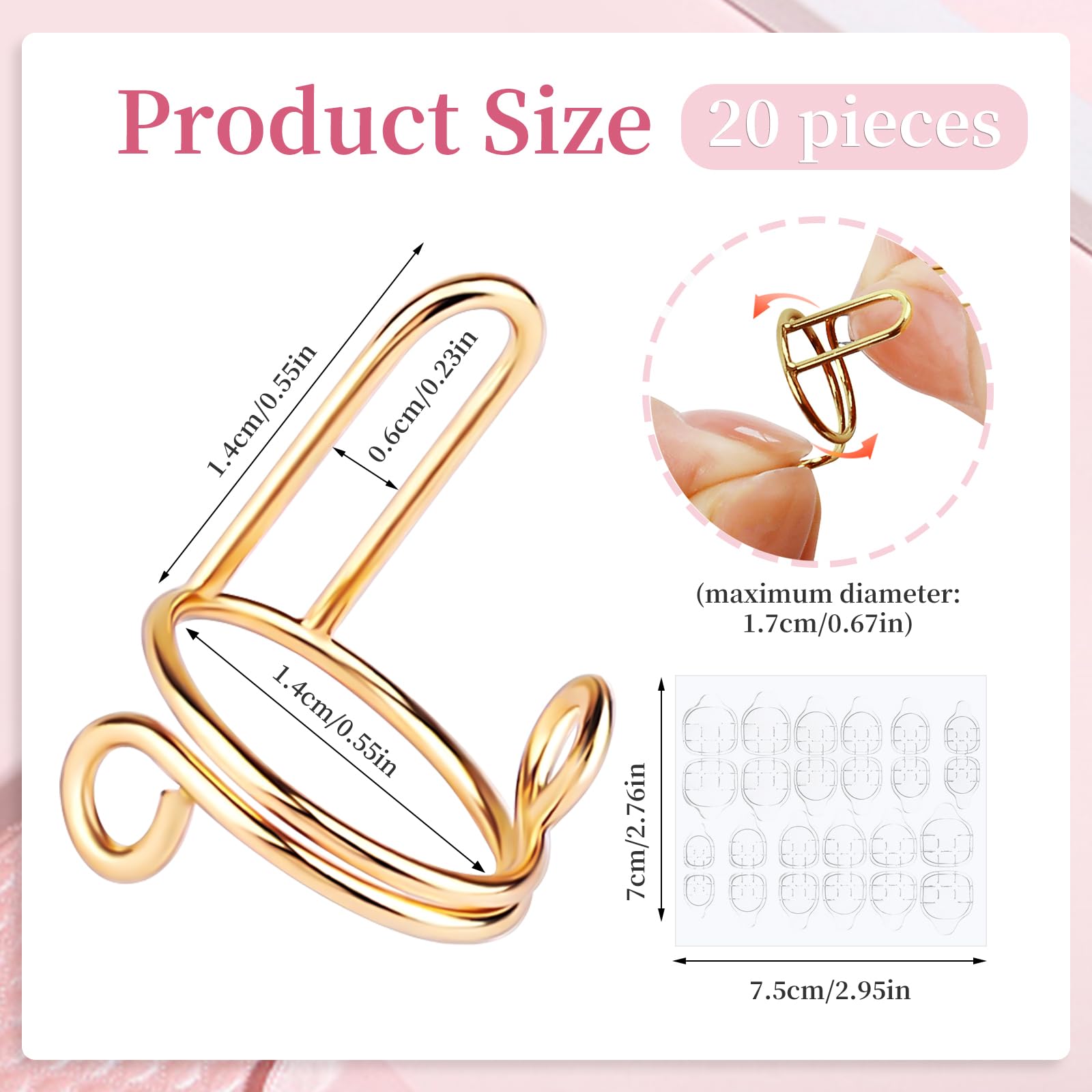 Close up of 120 pieces double sided jelly adhesive nail tabs