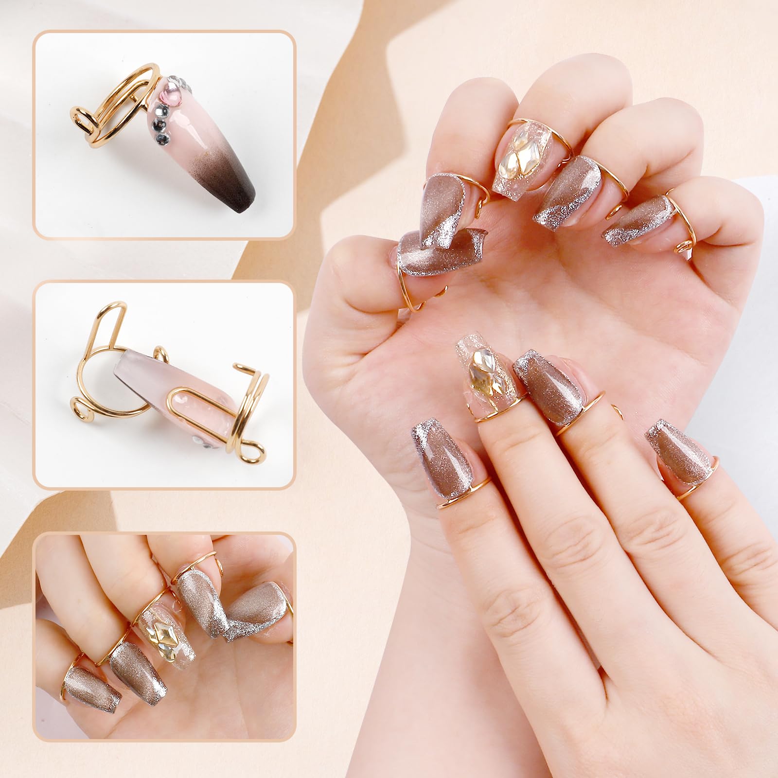 Top view of reusable wudu nail rings for women