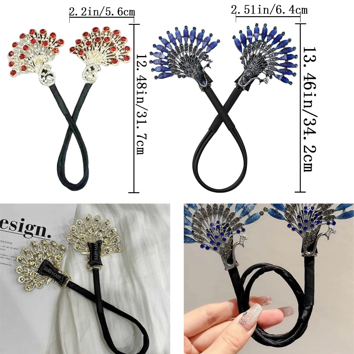 Flexible lazy hair curler tool showing how the rhinestones catch light on a dark background