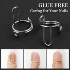 Reusaable nail rings worn on fingers