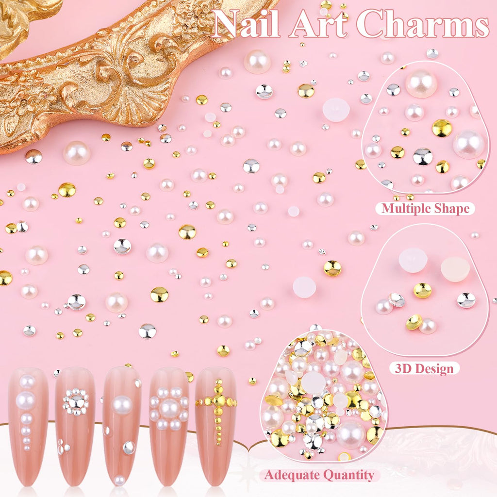 Included pickup pencil and precision tweezers for nail art