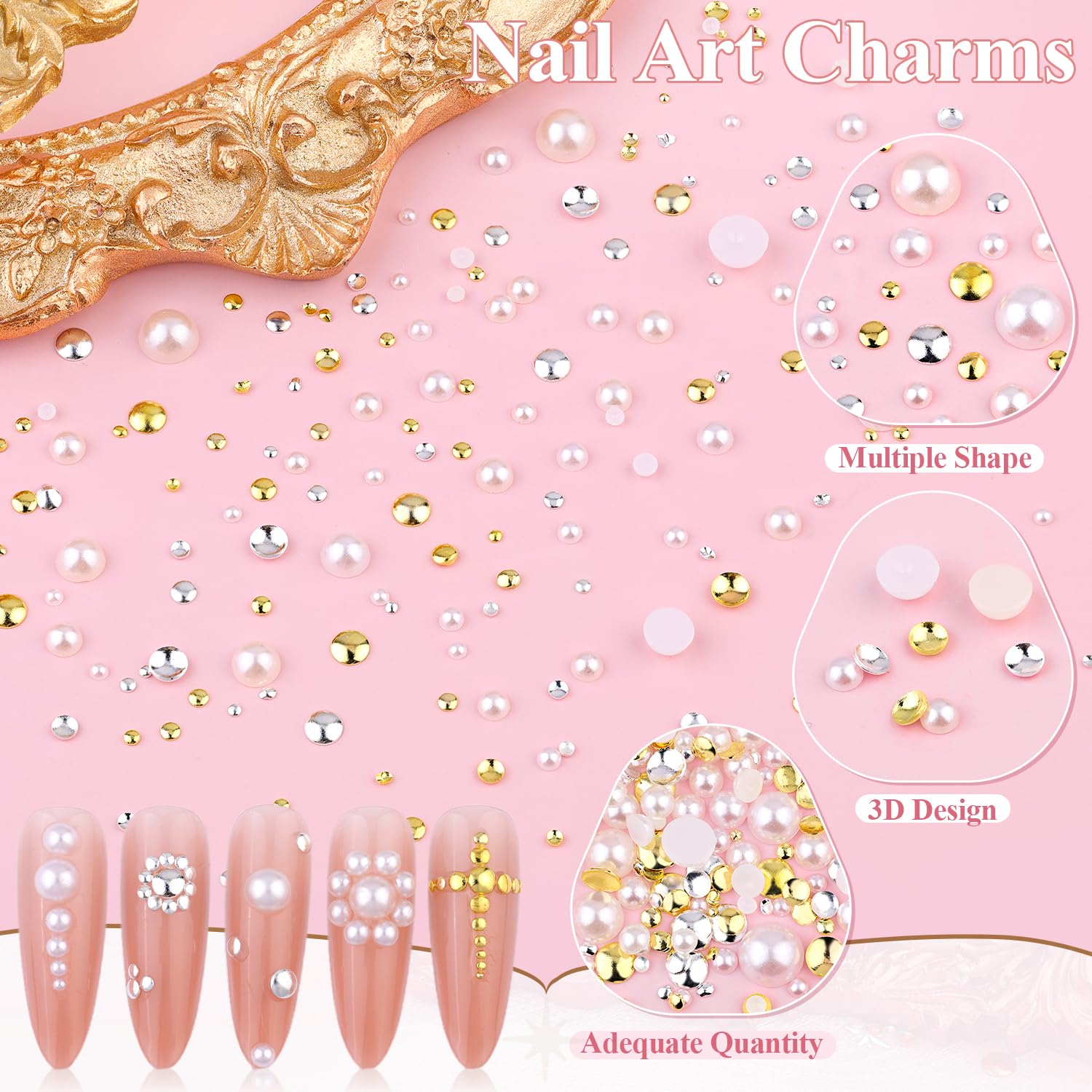 Included professional tweezers and pick-up pencil for nail art