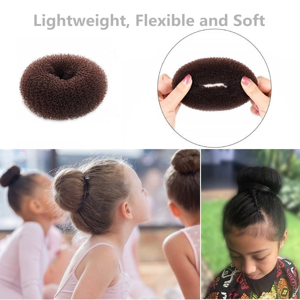 Premium nylon mesh hair ring style rollers for creating flawless ballet sock buns.