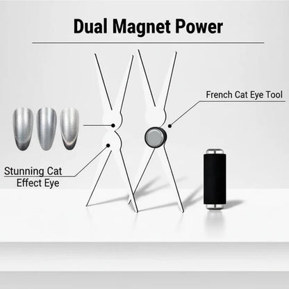 Cylindrical magnet tool for magnetic gel polish nail art