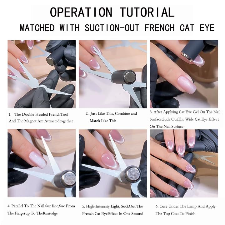 Demonstrating cat eye effect with scissor magnet tool