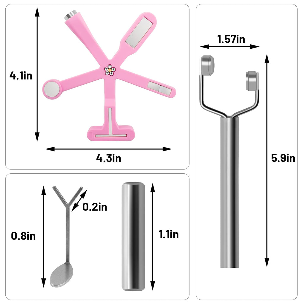 Nailwind pink cat eye magnetic tool set flat lay