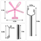 Nailwind pink cat eye magnetic tool set flat lay