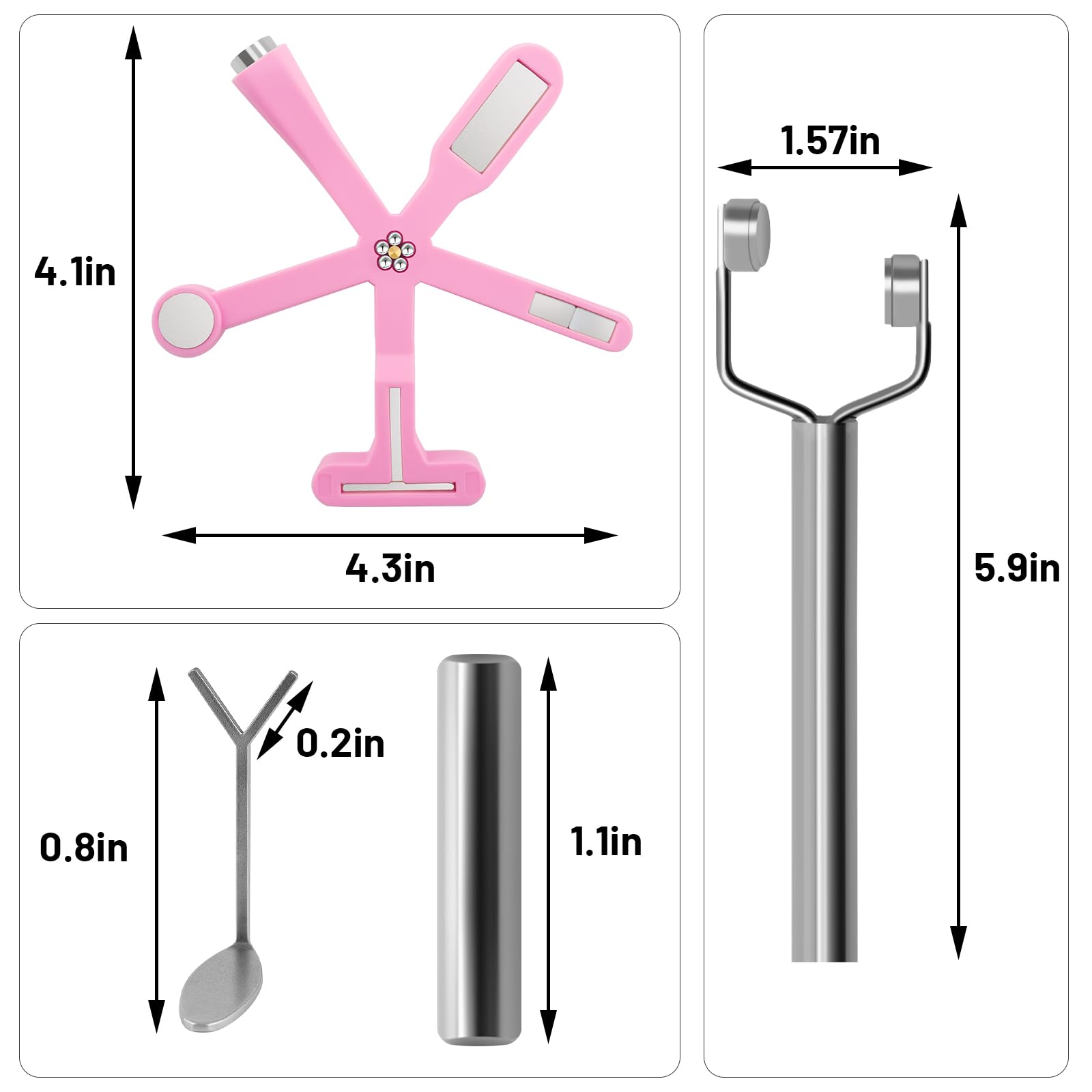 Pink 6 in 1 cat eye nail magnet tool