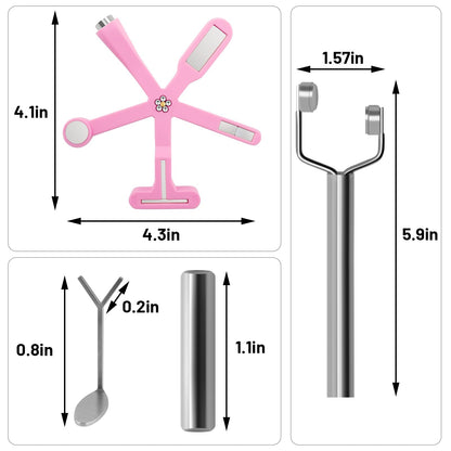 Pink 6 in 1 cat eye nail magnet tool