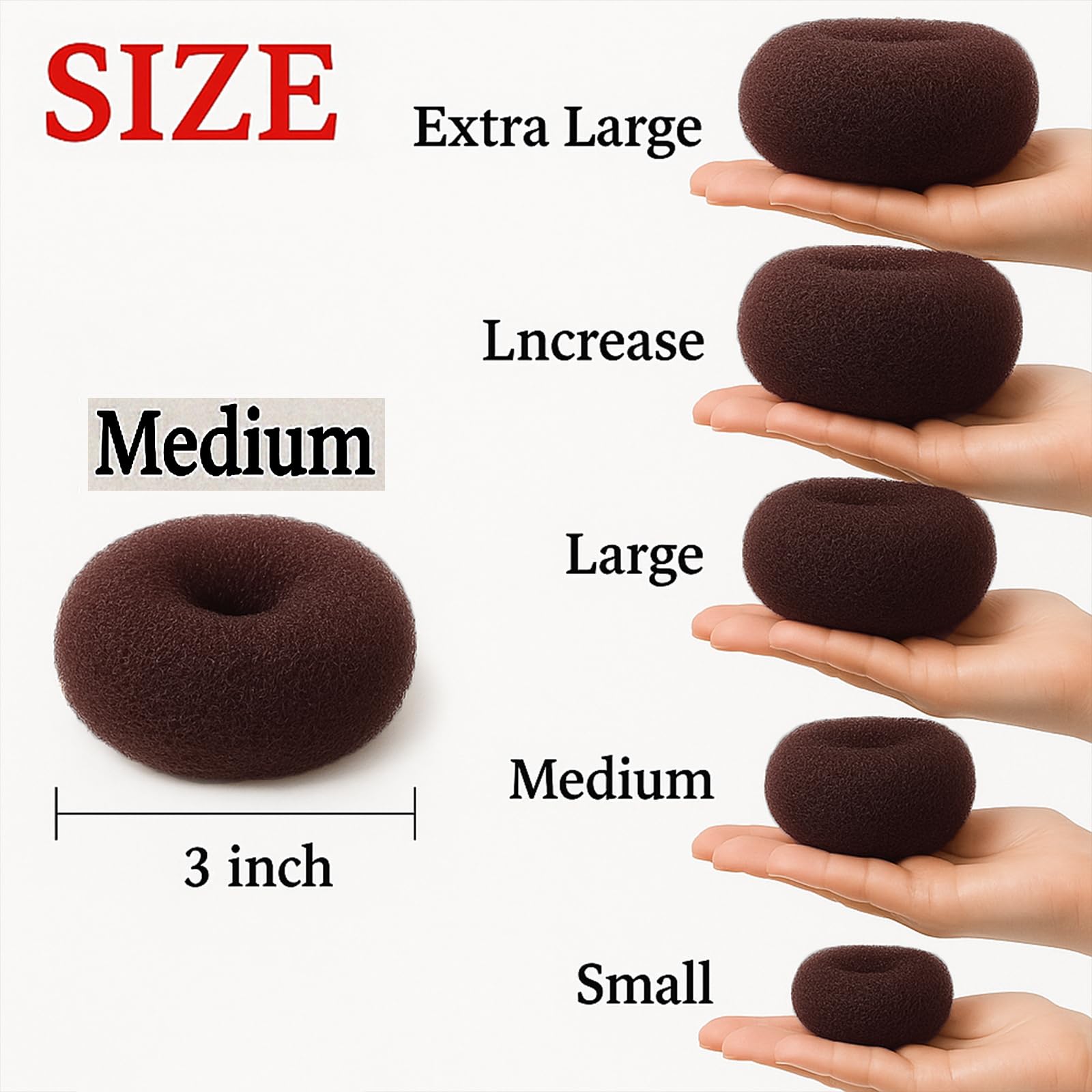 Gerilkai medium 3 inch hair bun shaper tool