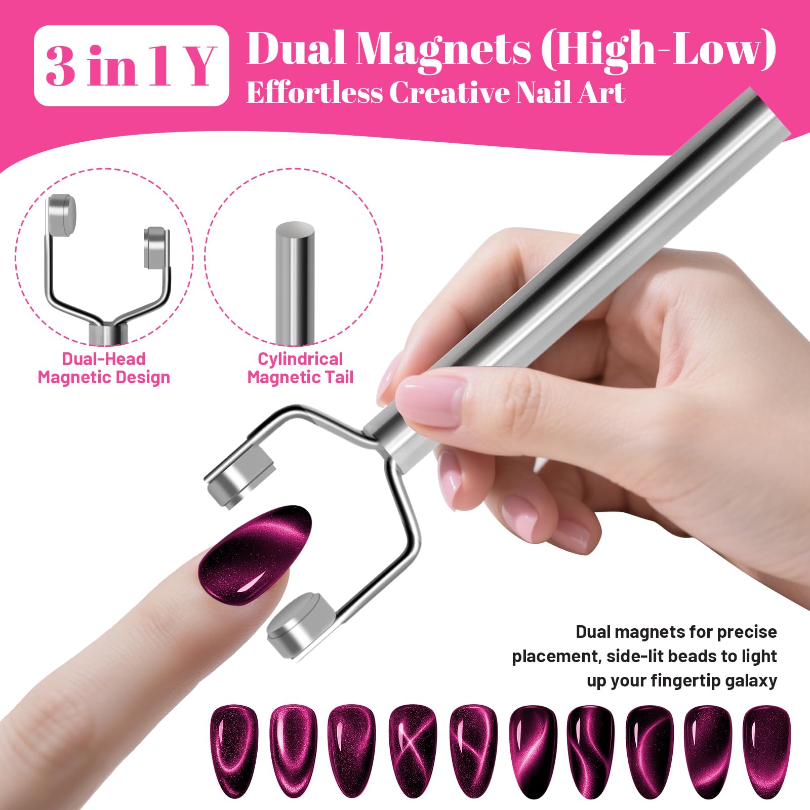 Heart shaped nail art magnetic tool