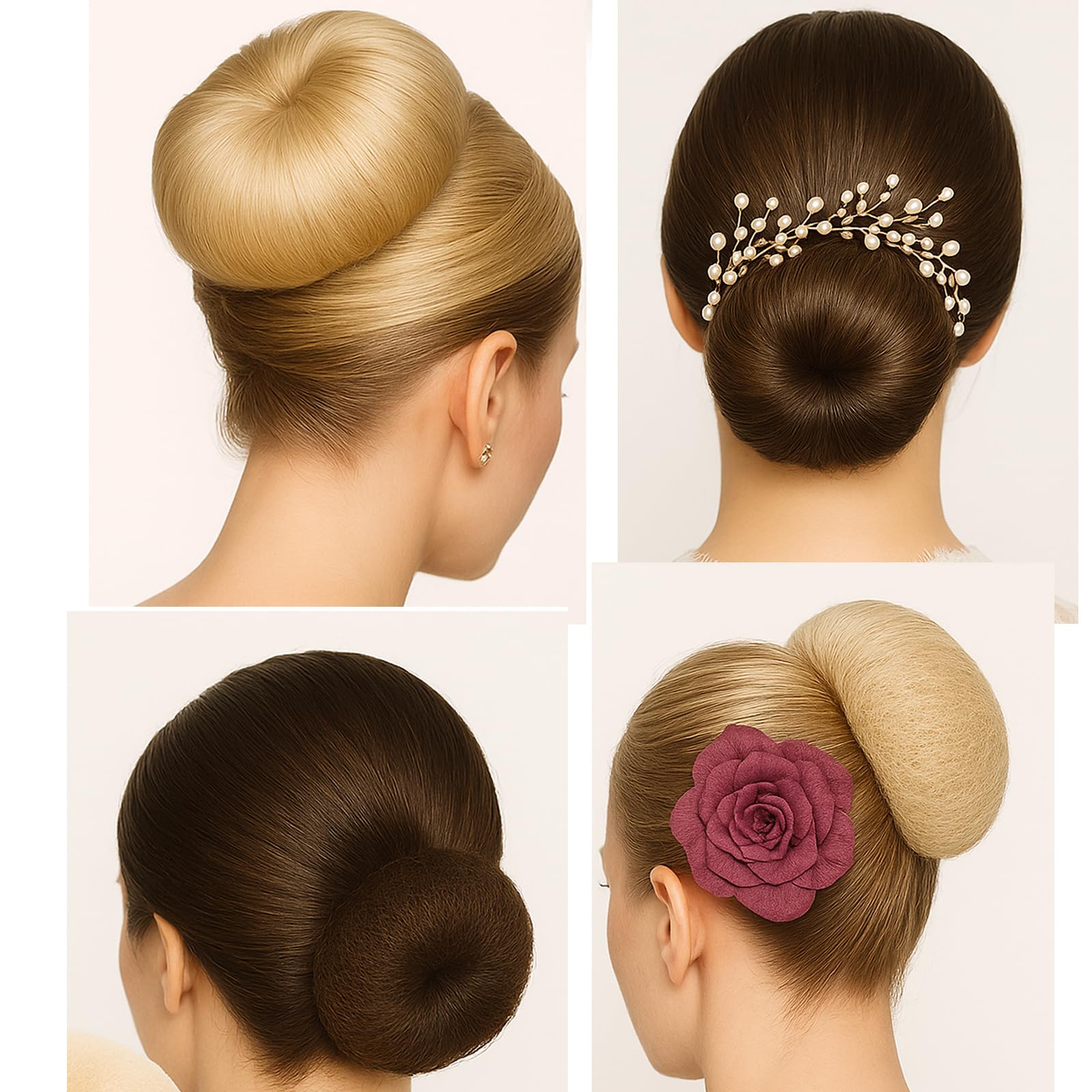Hair bun maker tool set for women and girls