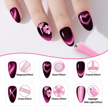 Professional nail art magnet set for gel manicure