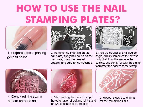 Biutee nail stamping plates set with storage bag