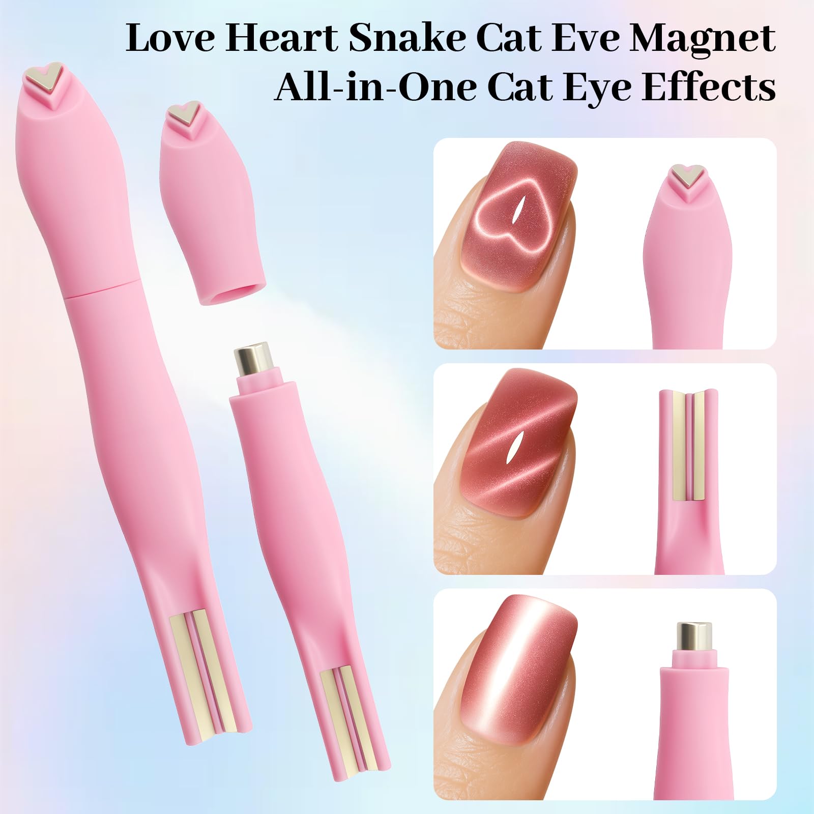 Y-shaped magnetic nail art tool for gel polish
