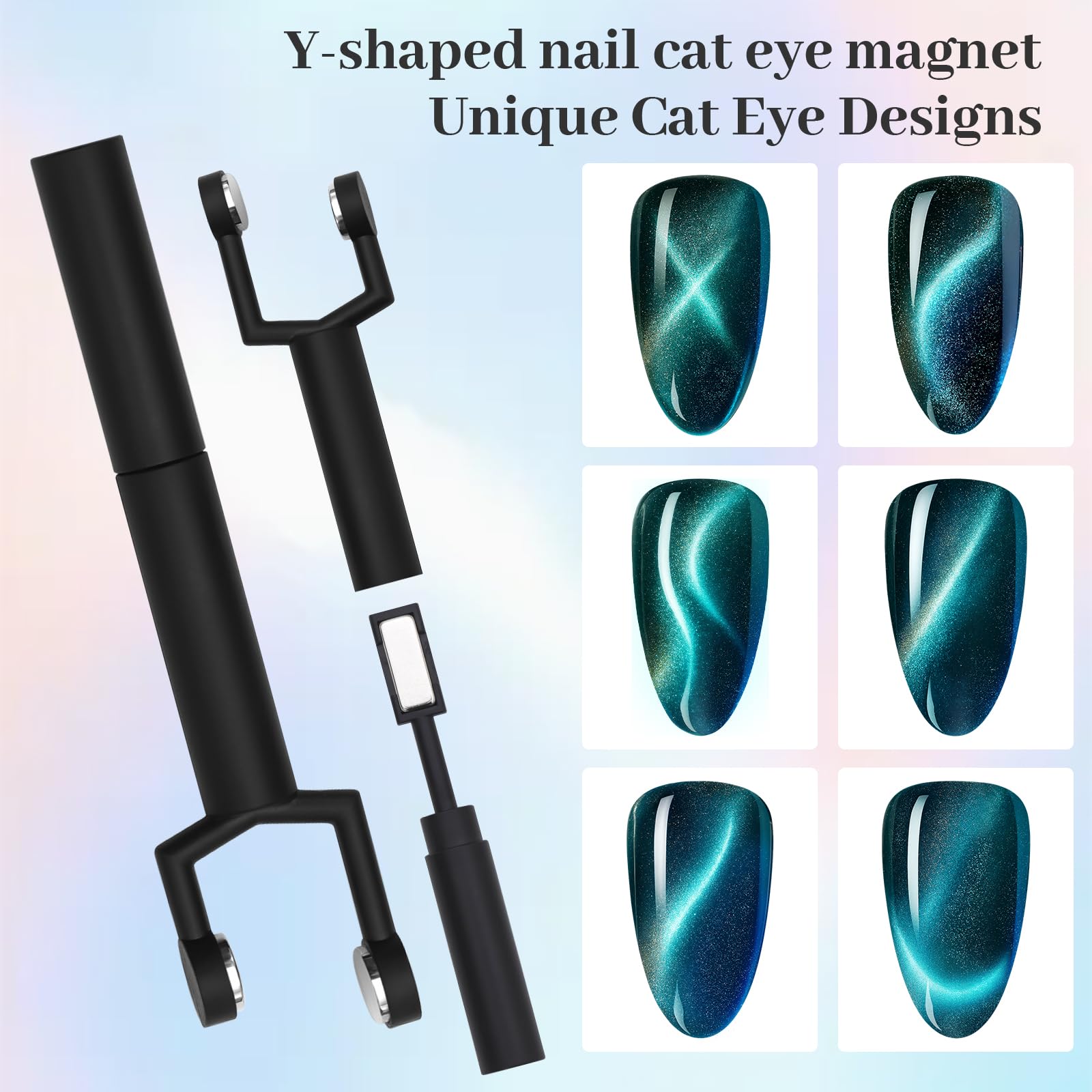 3-in-1 detachable heart cat eye magnet for nails