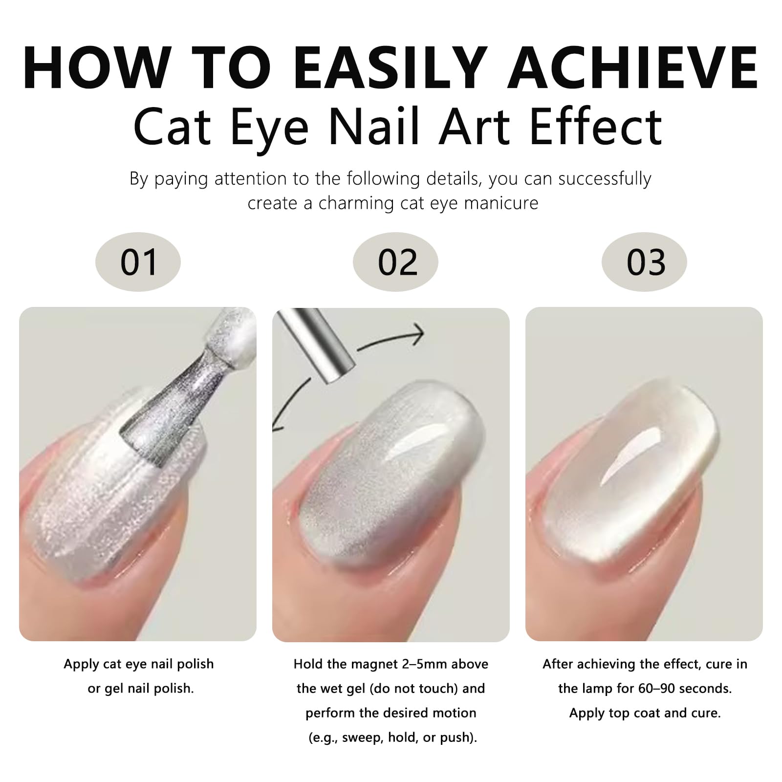 Close up of double headed magnetic pen for nail art