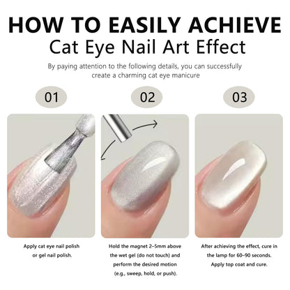 Close up of double headed magnetic pen for nail art