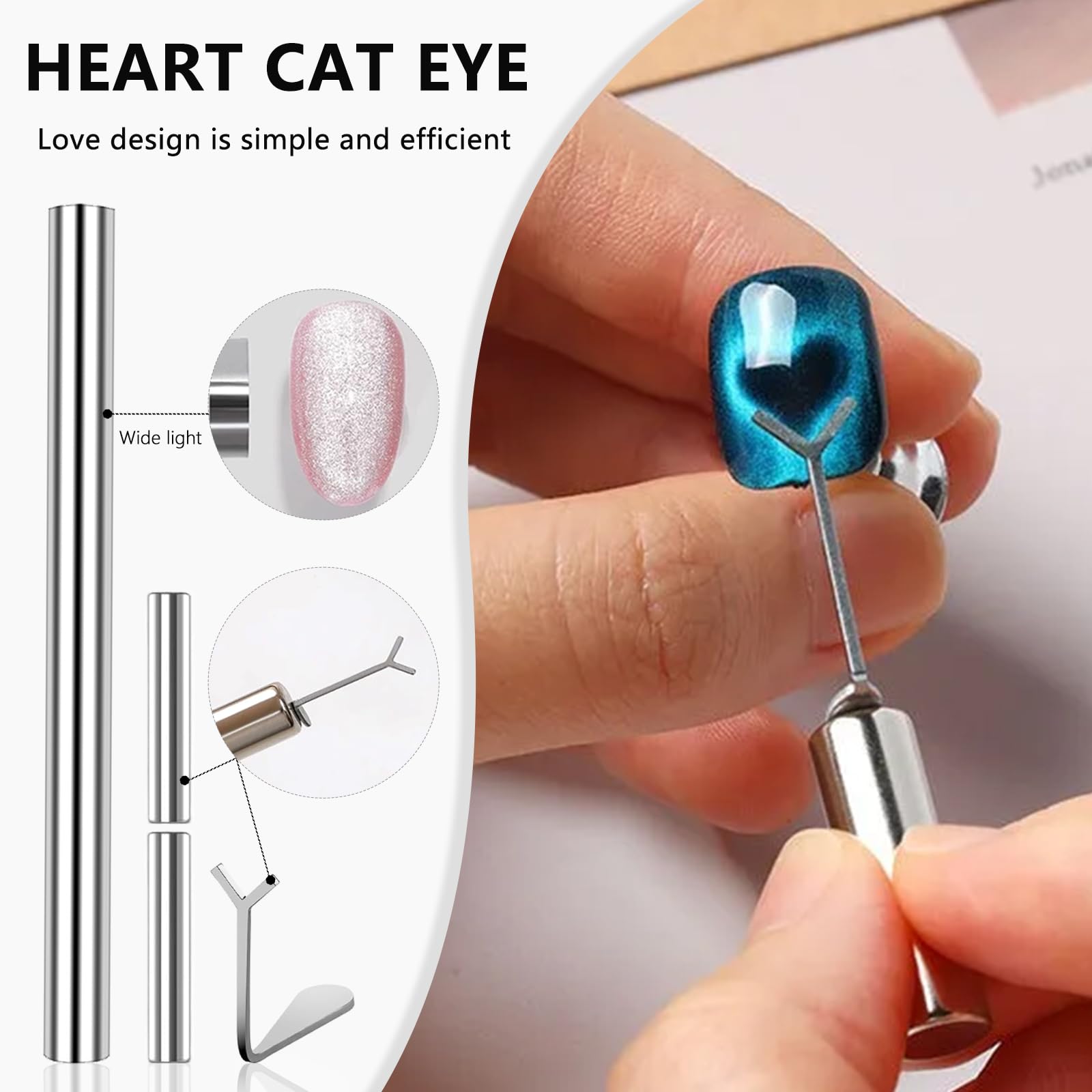 Heart shape magnet tool for 3d cat eye gel polish