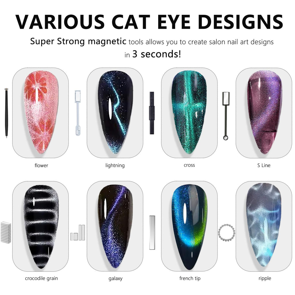 Double ended magnetic pens and round beads for manicure