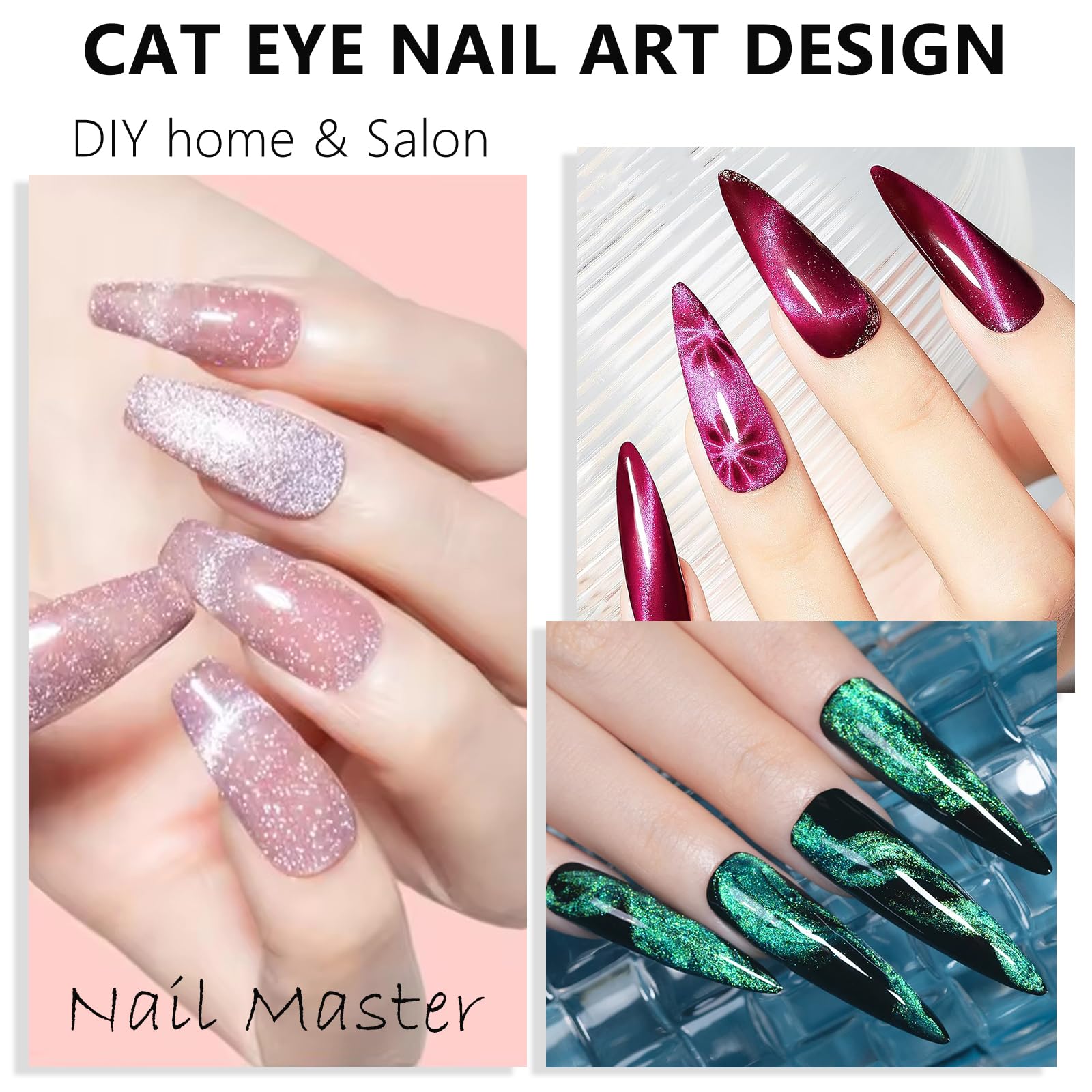 Professional cat eye manicure tools in retail packaging