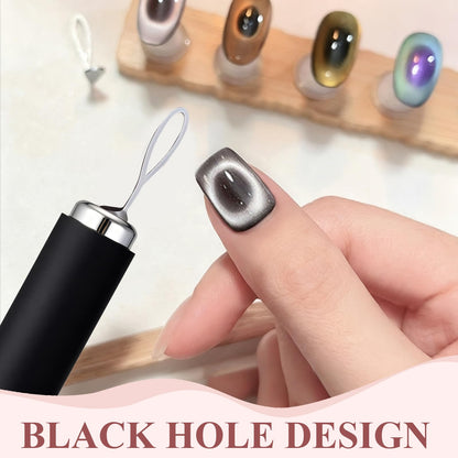 Black hole effect demonstration using Plman nail art magnetic tools.