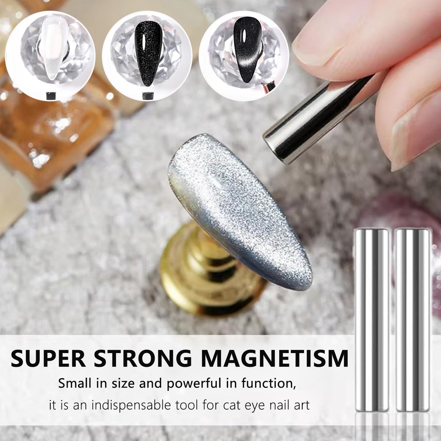 Comprehensive collection of 46 piece nail art magnets