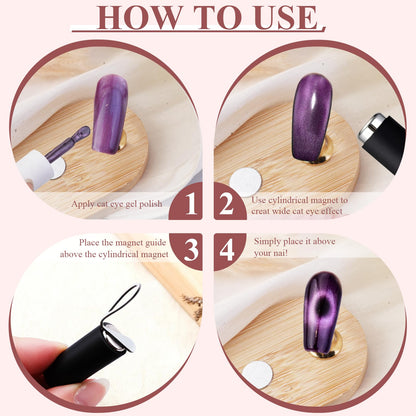 Professional cat eye and French manicure magnetic design tool set.