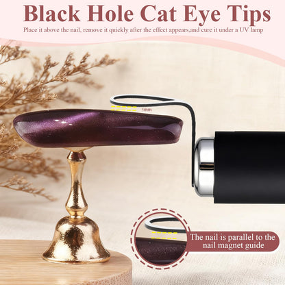 High precision magnetic wands for creative gel polish nail art.