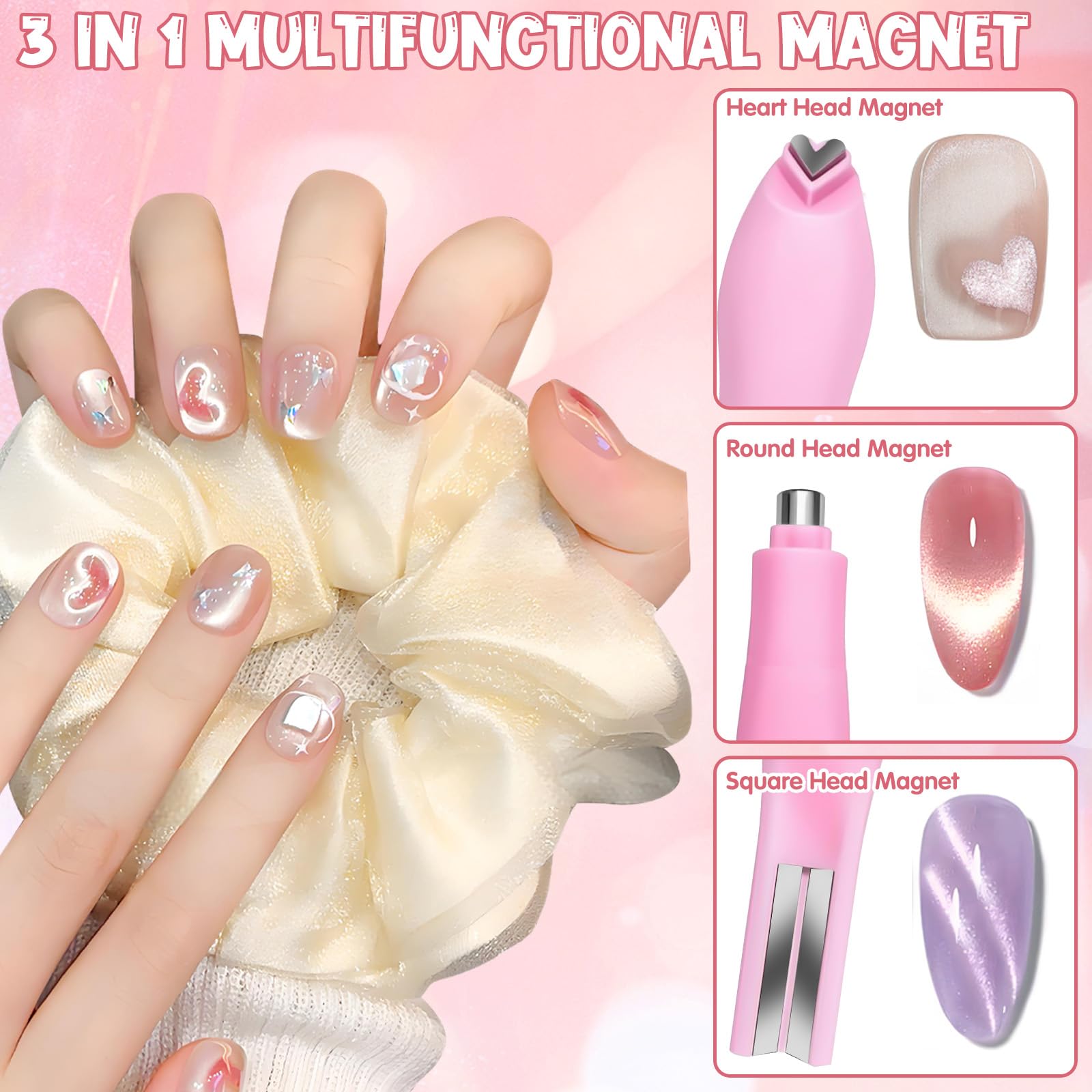 Magnetic pen set for DIY home nail salon designs