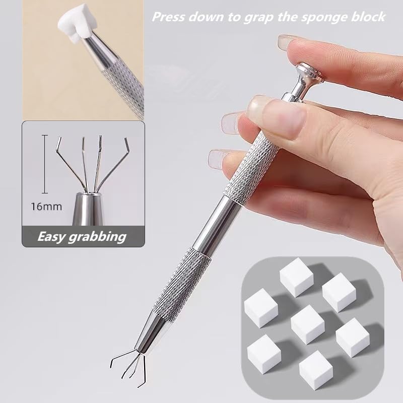 Resin nail art palette included in the manicure sponge kit
