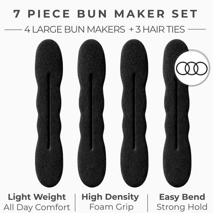 Close up view of the high density velvet foam texture and flexible inner wire of the Styla Hair twister shaper.