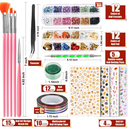 Authentic USA imported professional nail styling tools package for teenage girls