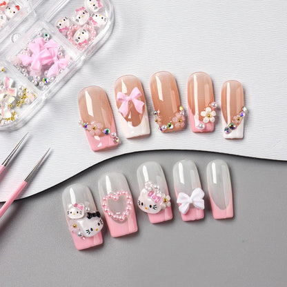 Flat back nail rhinestones and charms for phone case decoration