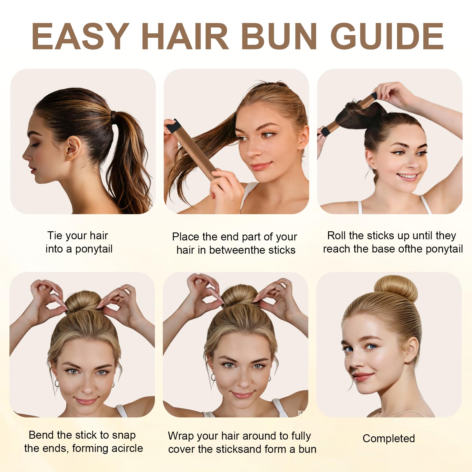 Magic snap roll hair styling tool for creating flawless ballet buns