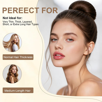 Authentic imported personal care hair styling accessories on white background